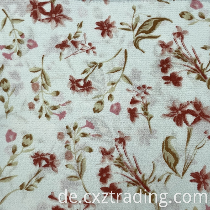 Floral Printing Ghost Crepe Cloth Jpg